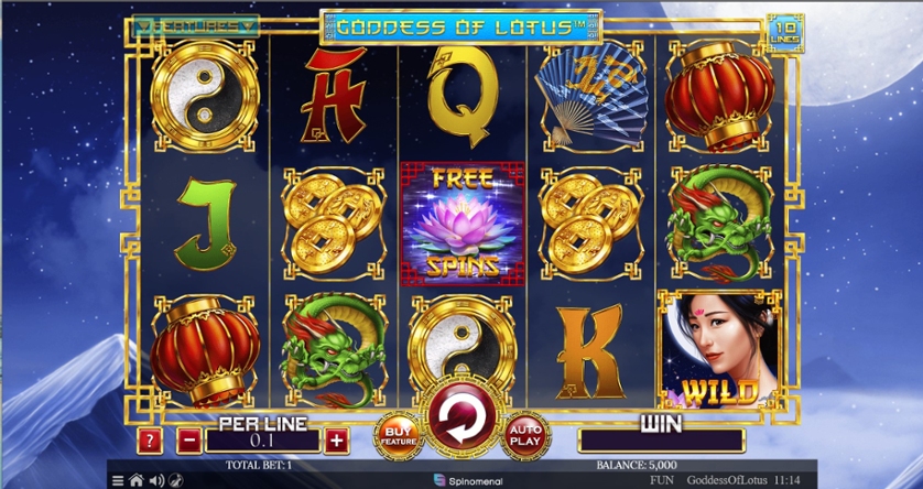 How to Play Goddess of Lotus 10 Lines Slot