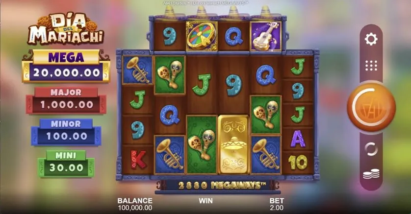 Gameplay of Dia del Mariachi slot