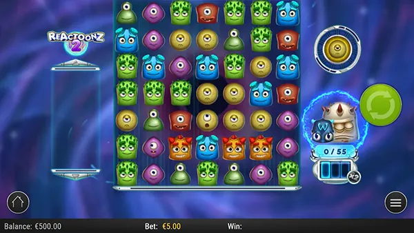 Reactoonz jeu de slot